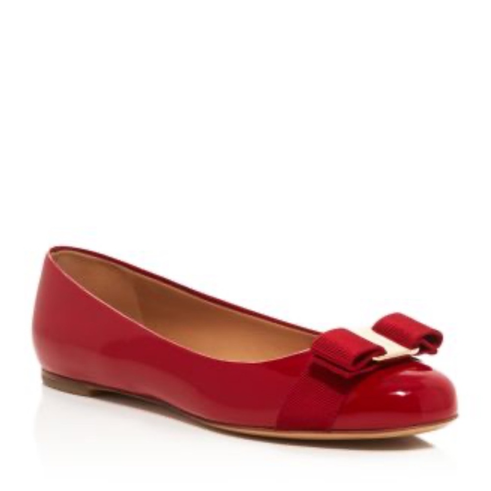 Ferragamo Elegant Red Women's Ballet Flats